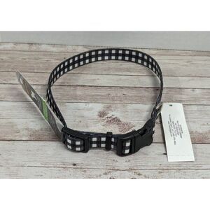 Retriever Adjustable Collar Medium 12”-18” Neck Size Green White Plaid Nylon